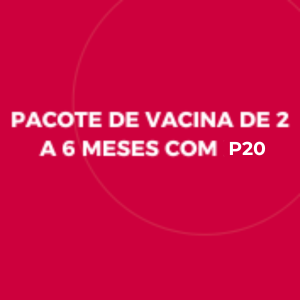  PACOTE DE VACINA DE 2 A 6 MESES COM P20